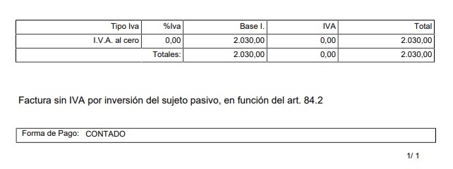Cómo emitir facturas bajo la inversión del sujeto pasivo